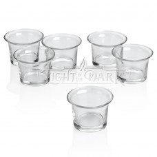 Clear Glass Lip Votive Candle Holders With Set of 12   